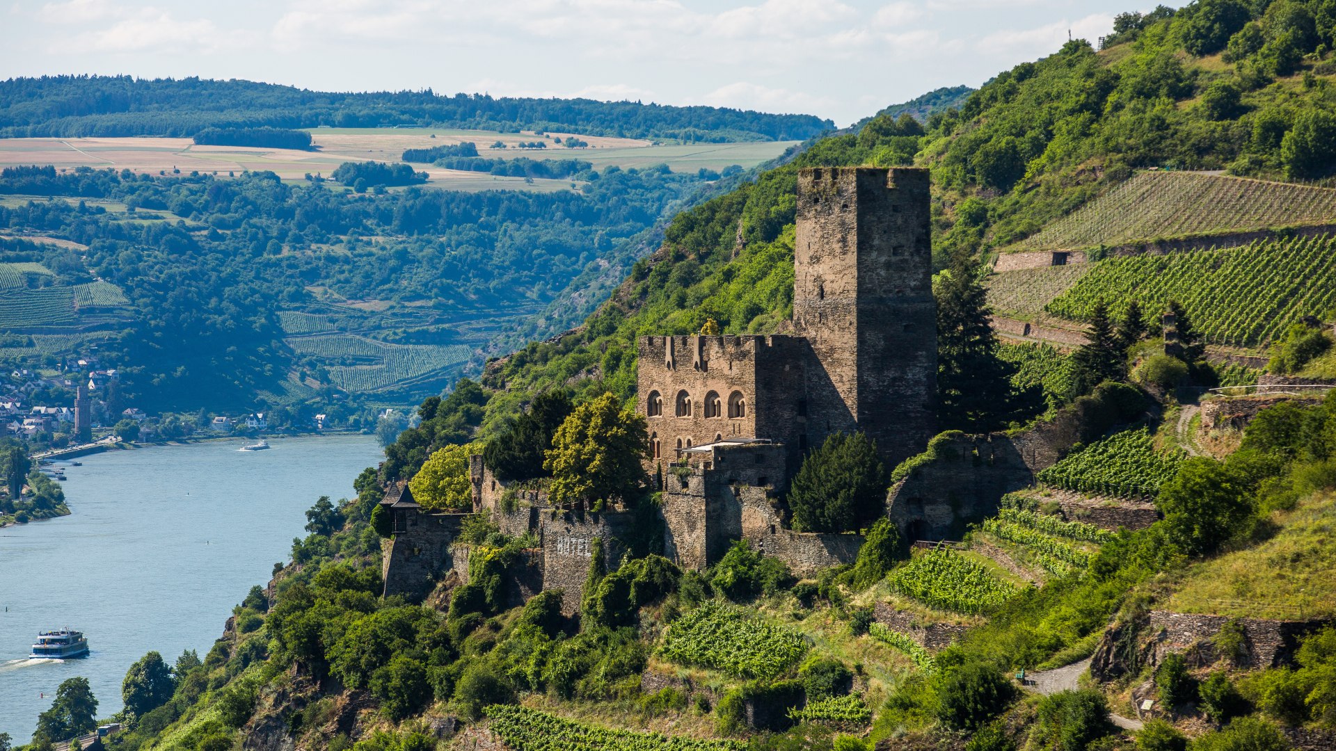 Blick auf Burg Gutenfels in Kaub | © Henry Tornow